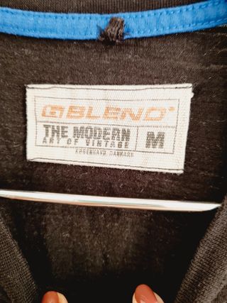 Camiseta T M Negra Blend Hombre