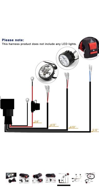Kit de cableado para moto con relé de 12V y 40A
