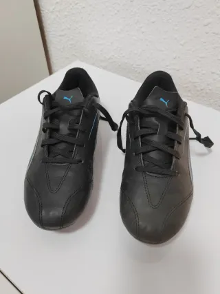 Botas de fútbol Puma Talla 36 Negras y Azules