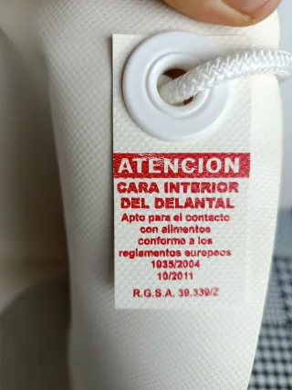 Delantal industrial blanco acrilonitrilo