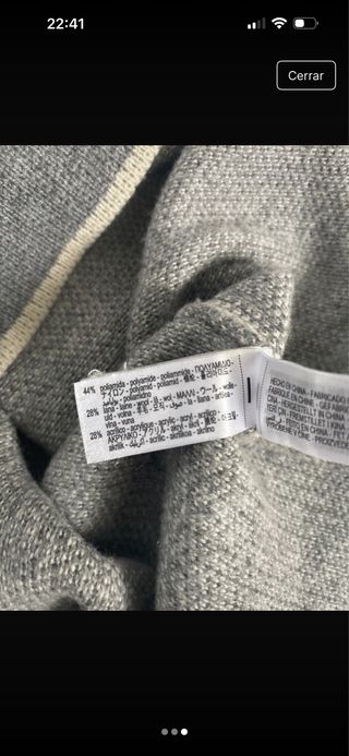 Falda lana Zara gris