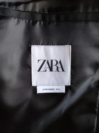 Traje Zara Straight Fit Negro