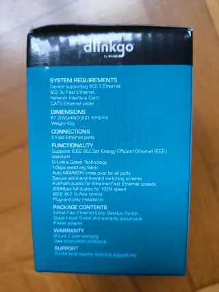 Switch D-Link 5 port fast Ethernet mod. GO-SW-5E