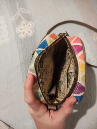 Bolso bandolera pequeño con estampado de relojes