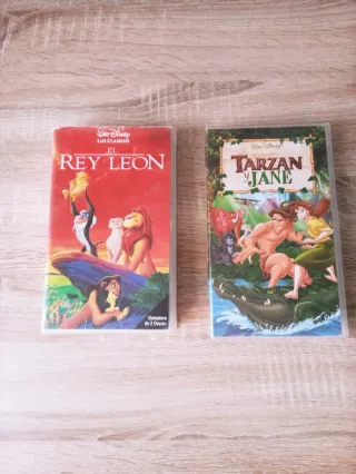 Películas VHS Disney: Tarzán y El Rey León