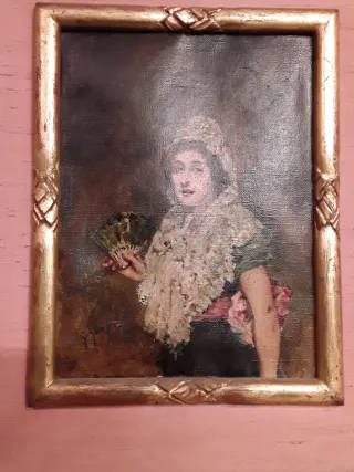 Cuadro antiguo maja, Germán Gomez.