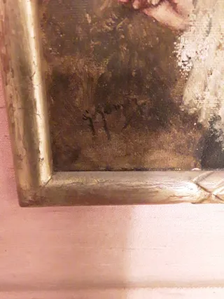 Cuadro antiguo maja, Germán Gomez.