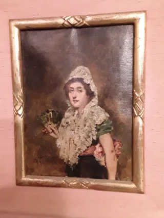 Cuadro antiguo maja, Germán Gomez.