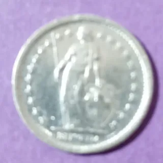Moneda 1/2 Fr. 1966 Plata