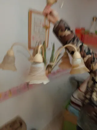 Lámpara colgante de cristal