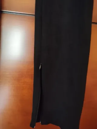 Pantalón Zara antelina negro