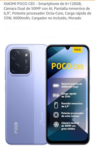 Xiaomi Poco C85 6+128GB Morado