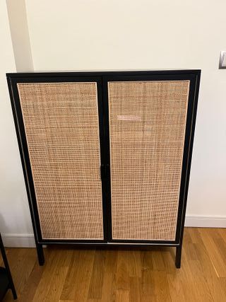 Aparador Ratán y Madera 80x35 cm