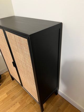 Aparador Ratán y Madera 80x35 cm