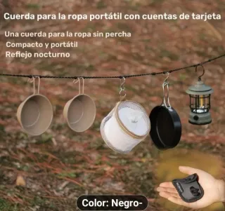 Cuerda de tendedero portátil 3m