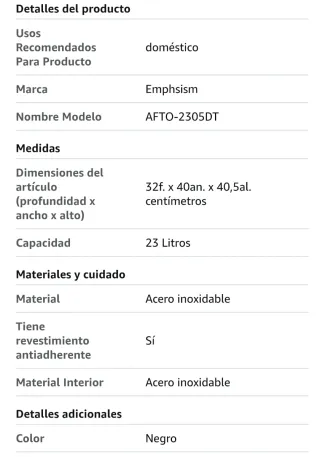 Freidora de Aire 23L