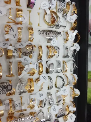 Lote 300 Anillos Acero Inoxidable