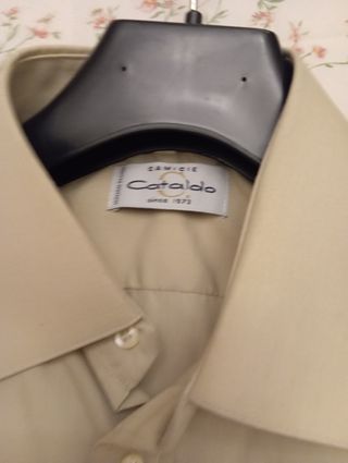 Camicia uomo elegante beige
