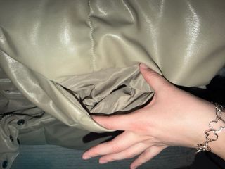 Chaleco Zara Beige Piel Sintética