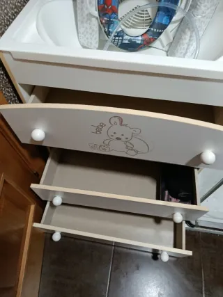 Mueble cambiador bañera bebé