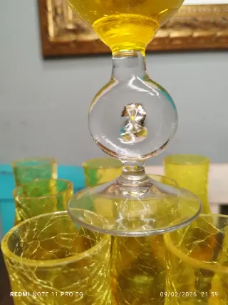 10 copas de cristal para champán