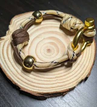 Pulsera Paracord Beige y Marrón