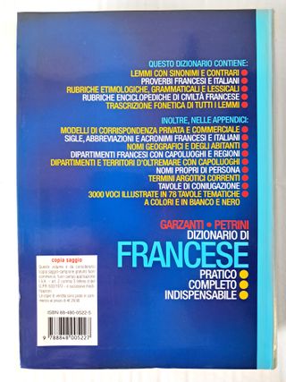 Dizionario "Francese Italiano" Garzanti LEGGERO