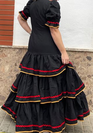 Traje Flamenca Negro Talla 44-48