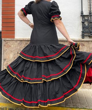 Traje Flamenca Negro Talla 44-48