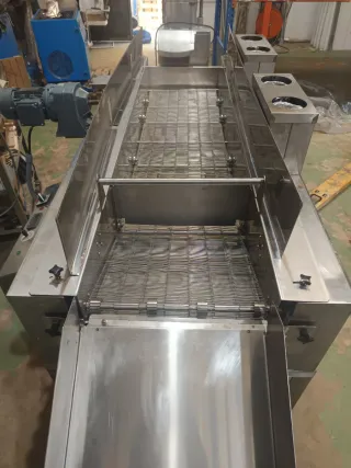 Freidora continua industrial acero inox