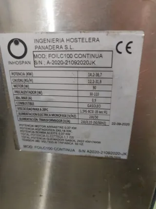 Freidora continua industrial acero inox