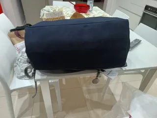 Borsa da mare a righe bianche e nere