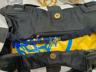Borsa da mare a righe bianche e nere