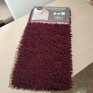 Alfombra Baño Shaggy Morada 50x70 cm