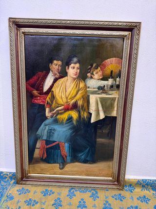 Escena costumbrista de interior,