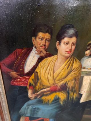 Escena costumbrista de interior,