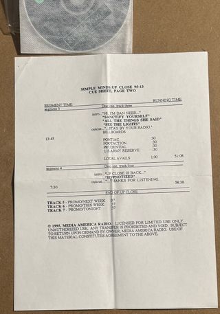 Simple Minds '95 - Up Close CD Raro