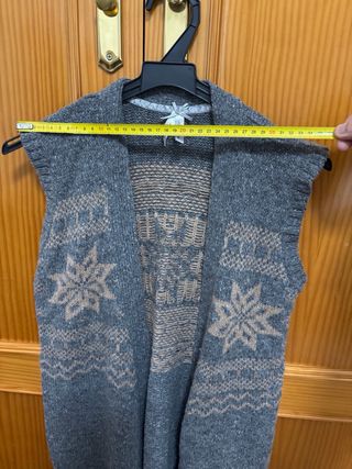Chaleco largo tejido estampado