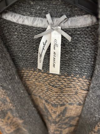 Chaleco largo tejido estampado