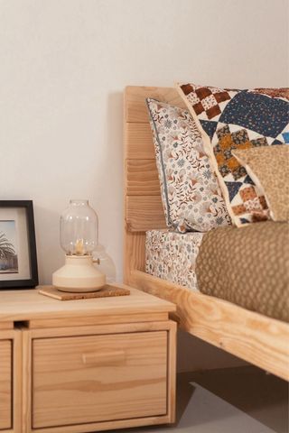 Estructura cama madera 90 cm