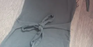 Vestido midi punto Zara verde talla M