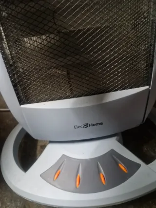 Estufa de cuarzo gris y blanco