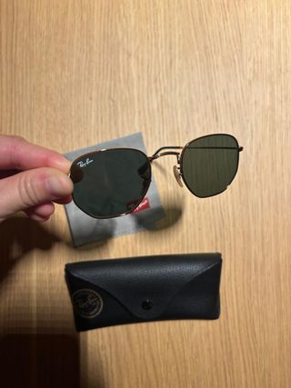 Ray-Ban Hexagonal 51mm Oro/Verde