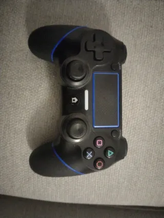 Mando PS4/PC Negro con Detalles Azules