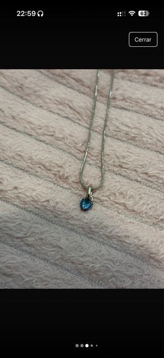 Colgante Corazón Azul Pandora