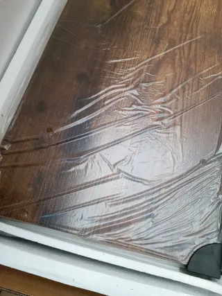 Mueble TV madera y metal con cajones