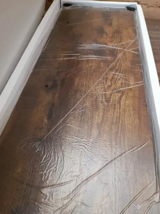 Mueble TV madera y metal con cajones