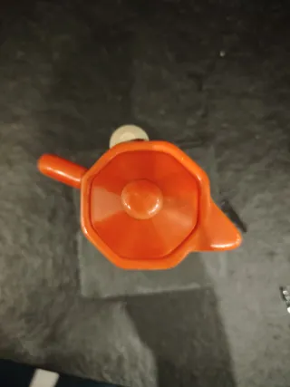 Caffettiera porta zucchero arancione