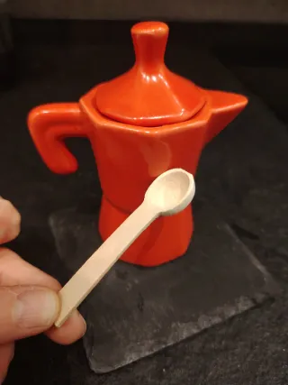 Caffettiera porta zucchero arancione