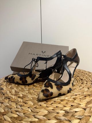 Zapatos Martinelli Piel Animal Print Tacón